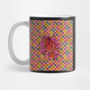 sophisticated Tile pattern with tiger Mug